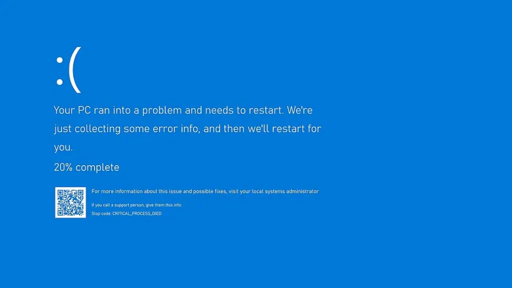 Windows blue screen λόγο του λάθους της Crowdstrike